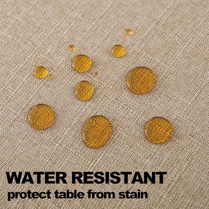 NLMUVW Linen Tablecloth Rectangle 108 Inch Burlap Textured Table Cloth Water Resistant Farmhouse Rustic Table Cover for Kitchen Dining Coffee, 54 x 108 Inch