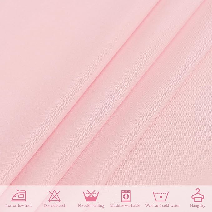 6 Pack Pink Tablecloths for 8ft Rectangle Tables 60 x 126 Inch - Polyester Table Cover Stain and Wrinkle Resistant Washable Fabric Table Clothes for Wedding Party Banquet Reception Restaurant