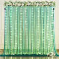 Hunter Green Tulle Backdrop Curtains with Lights String for Parites 10x10ft Sheer Backdrop Curtains Drapes for Birthday Party Bridal Shower Baby Shower Photo Booth Background Decorations