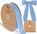 Light Blue Velvet Ribbon 1.5'' 25 Yards for Christmas Tree, Gift Wrapping, Flower Bouquet, Wreath Decorations, Bow Making