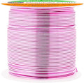 Mandala Crafts 22 Gauge Anodized Aluminum Craft Wire for Jewelry Making - 100 FT Colored Flexible Pink Wire - Bendable for Bonsai Armature Crafting Sculpting