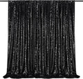 Black Sequin Backdrop Curtain 7ft x 7ft Glitter Photo Booth Backdrop for Wedding Birthday Baby Shower Event Decorations