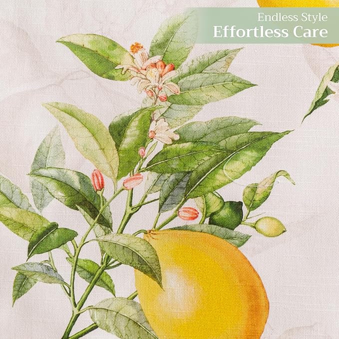 Maison d' Hermine Table Runner 100% Cotton Single Layer Table Runners 108 inches Long Decorative for Home Kitchen Dining Party Wedding Bridal Shower Spring Summer (Limoncello, 14.50" x 108")