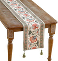 ISAENNE Designer Vintage Linen Table Runner 71 Inches Long,Elegant Floral Pattern Wrinkle Resistant Table Runners for Dining Tables,Thanksgiving,Kitchen Tables,Christmas,12"*71"-Daffy B