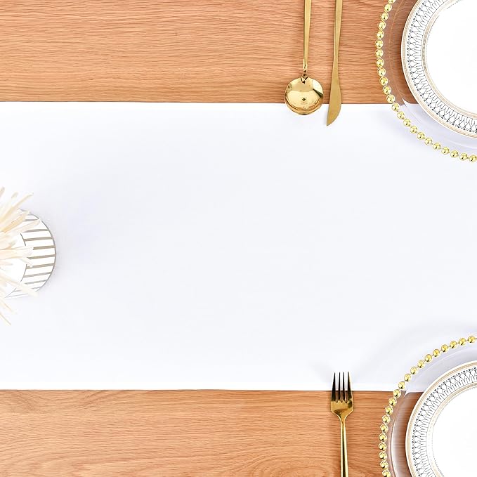 Farmhouse White Table Runner Dining Table Runners 90 Inches Long Coffee Table Runner for Dresser Living Room Bedroom Holiday Party Banquet 12X90 Inch