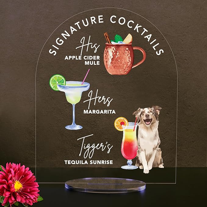 Pet Signature Drink Wedding Signs