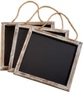 Barnyard Designs Magnetic Hanging Chalkboard Sign – Rustic Decorative Display Presentation Board for Office, School Supplies, Kitchen, Restaurant, Weddings and More, 11” x 10” (3 Pack)