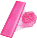 Crystal Organza Tulle Sheer Fabric Backdrop Curtains for Wedding Baby Shower Birthday Party Event Decor, 19” by 30 Yard (Pink)