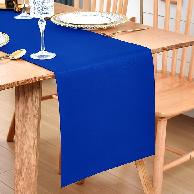 Farmhouse Blue Table Runner Dining Table Runners 60 Inches Long Coffee Table Runner for Dresser Living Room Bedroom Holiday Party Banquet 12X60 Inch