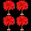 Retrowavy 30 Pcs 18-20 Inch Large Natural Ostrich Feathers Bulk for Centerpieces for Wedding Party Centerpieces Home Decoration Flower Arrangement (Red)