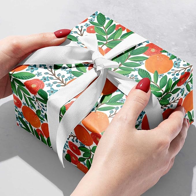 Colors of Rainbow - Orange Grove - 12 Sheets, 20 inch X 29 inch - Italian Print Tissue Paper for Decoupage Gift Basket Gift Bag Party Crafts (Orange Grove)