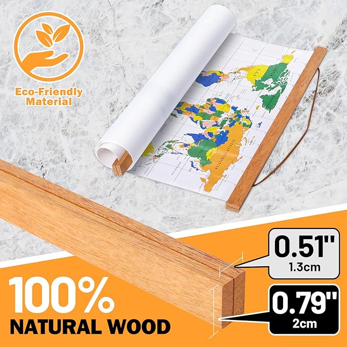 27x40 Poster Frame, Magnetic Wood Wooden Poster Hanger Frame Frames for Photo Picture Canvas Artwork Wall Hanging (1 Pack, 27")