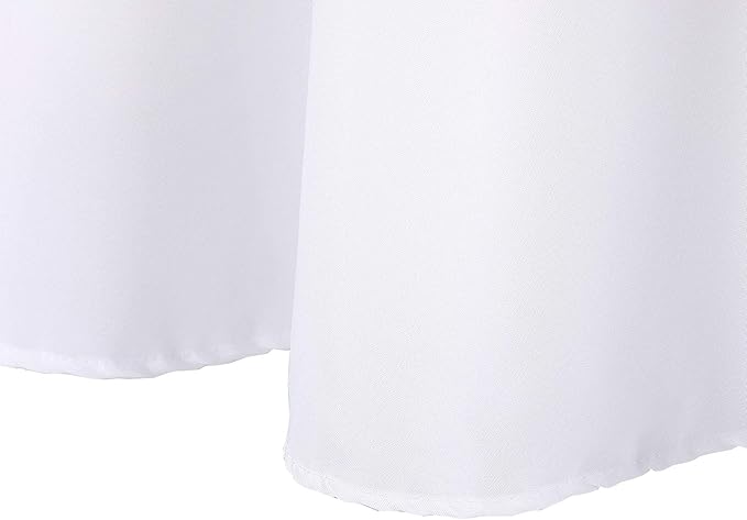 Ascoza 2pack 90x90 Inch White Square in Polyester Fabric Tablecloth for Wedding,Banquet,Restaurant and Parties