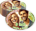 KETABAO – 9" Oval Photo Magnets for Refrigerators, Cars and Offices – Customizable Magnetic Decor