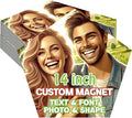 KETABAO – 14" Customizable Pentagon Magnetic Photo Magnet - add Your Image to Your Refrigerator, Storage Cabinet or car Magnet