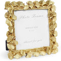 Cuspin Vintage Picture Frame 6x6 Gold Frames, Gold Ornate Leaf Textured Hand-Crafted Resin with Glass Front Antique Photo Frame for Tabletop Display, Retro Design Home Decor