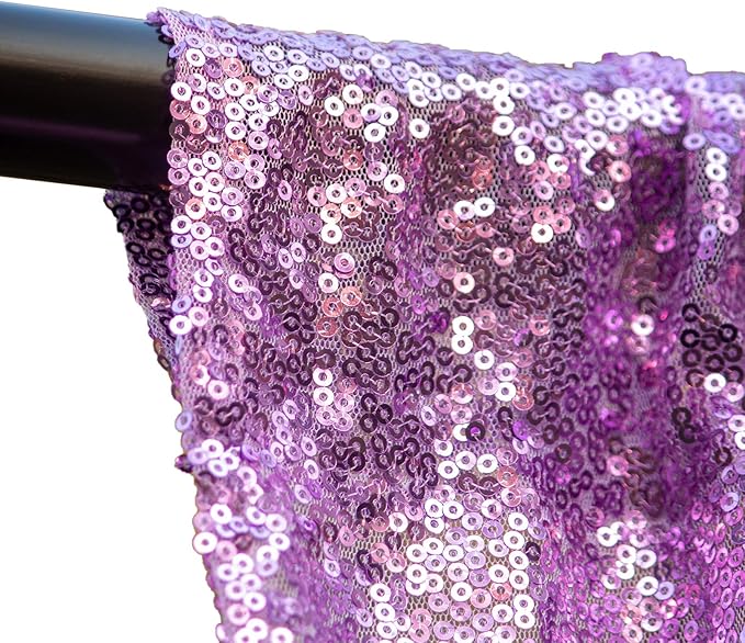 JYFLZQ Lavender Sequin Backdrop Curtains 2ft x 8ft 2 Panel Glitter Photo Booth Backdrops Sparkly Photography Background Drapes for Parties Wedding Bridal Showers