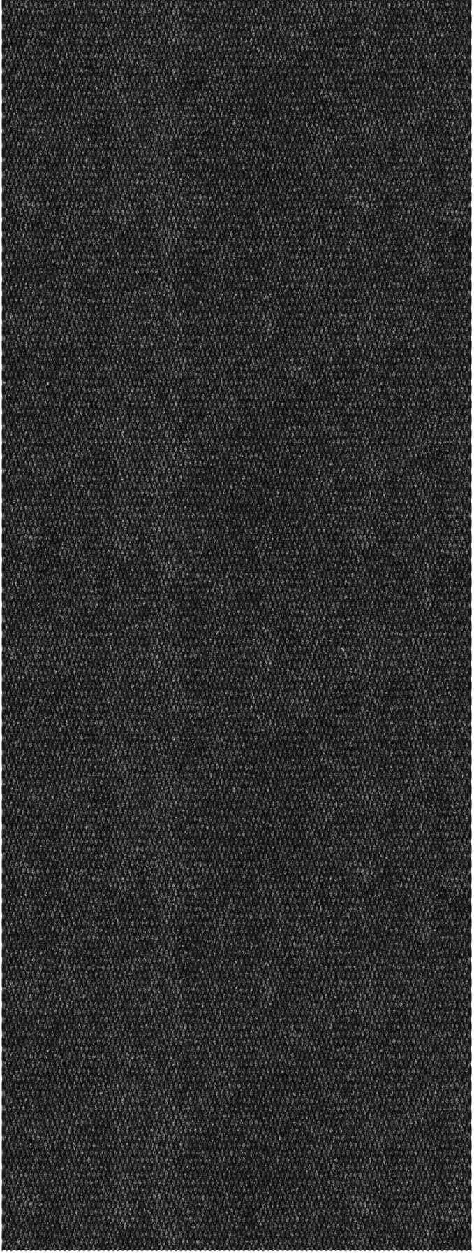 Ottomanson Commercial Scrape Rib Entry Mat – Heavy Duty Ribbed Floor Mat for High Traffic – Non Slip Rubber Back, Waterproof – Indoor Outdoor Use for Offices, Schools, Lobbies, 2'7" x 39', Black