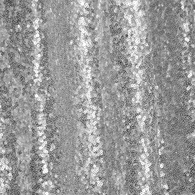 JYFLZQ Silver Sequin Backdrop Curtains 2ft x 8ft 4 Panel Glitter Photo Booth Backdrops Sparkly Photography Background Drapes for Parties Wedding Bridal Showers