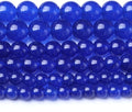Mysterious Blue Chalcedony Stone Beads Gemstone Round Crystal Energy Jade Beads Stone Beads for Jewelry Making DIY Bracelet Necklace Jewelry Making 1 Strand 15.5inch 4MM