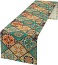 Boho Floral Table Runner,Vintage Bohemian Style Table Runner for Kitchen Dining Table Home Party Decoration 13x72 Inch