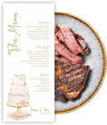 Personalized Printed Wedding Menu, Set of 25 Wedding Menu, Modern Wedding Menu, Simple Menu, Wedding Menu Cards, Dinner Menu Card, Birthday, Shower, Quinceanera, Party, Made in USA