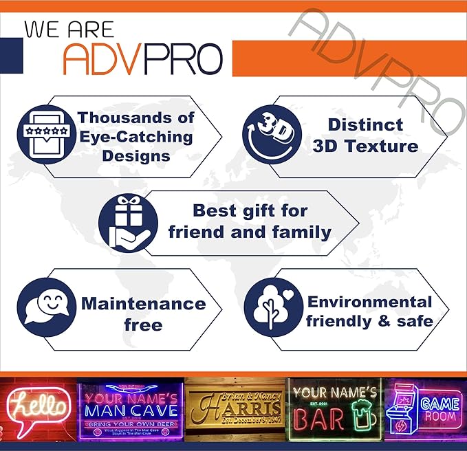 ADVPRO Personalized Your Name Custom Home Bar Beer Established Year Single Color LED Neon Sign 16 x 12 Inches st4s43-p11-tm-w