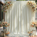 10×12ft Wrinkle Free Ivory Backdrop Curtain for Wedding Parties, 2 Panels 5×12ft Long Soft Silky Polyester Backdrop Drapes Cream Photo Back Drop Curtains for Party Photography Background Cloth