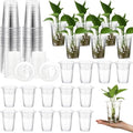 Baderke 35 Pack Plastic Plant Propagation Station Desktop Terrariums Plant Tabletop Vase with Hydroponic Baskets for Indoor Home Office Desktop Decor (4.57'')