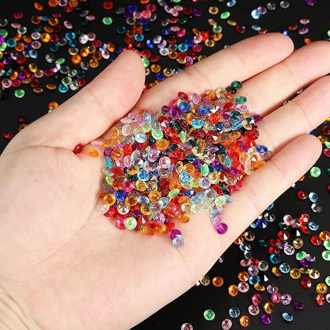 PATIKIL 10000 Pcs Wedding Table Scatter Confetti Crystals 4.5 mm Acrylic Diamonds Vase Fillers Gems for Table Centerpiece Decorations Party Vase Beads, Sapphire Blue