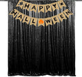 JYFLZQ Black Sequin Backdrop Curtains 6ft x 8ft 1 Panel Halloween Backdrop Glitter Photo Booth Backdrops Sparkly Photography Background Drapes for Graduation Birthday Parties
