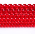Red Glass Round Crystal Energy Jade Beads, 4MM, 90PCS, for Jewelry Making, DIY Bracelet, Necklace, Wedding Decorations