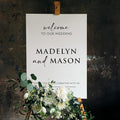 Personalized Wedding Welcome Sign, Customized White Foam Sign for Wedding, 3 Optional Sizes, 29 Design Colors - Wedding Plaque for Welcome Sign, Customizable Wedding Décor