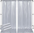 30ftx10ft Silver Sequin Backdrop Curtain for Parties, Wrinkle Free Glitter Photo Backdrop Drapes 6 Panels 5x10FT Back Drop Cloth Shimmer Fabric for Wedding Birthday Photography Background