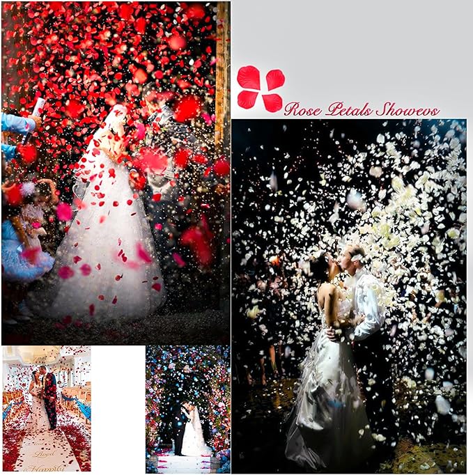 1000Pieces Rose Petals, Artificial Flower Petals Fake Rose Petals Silk Red Rose Petals for Romantic Night,Wedding,Proposal Anniversary Flower Decorations (Light Pink)
