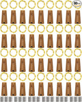 Hortsun 60 Pack Wine Bottle Lights with Cork Fairy Mini String Lights Battery Operated Mini Waterproof 7 ft Silver Wire 20 Led Cork Shape for Christmas, DIY, Party, Decor, Wedding, Bar(Warm White)