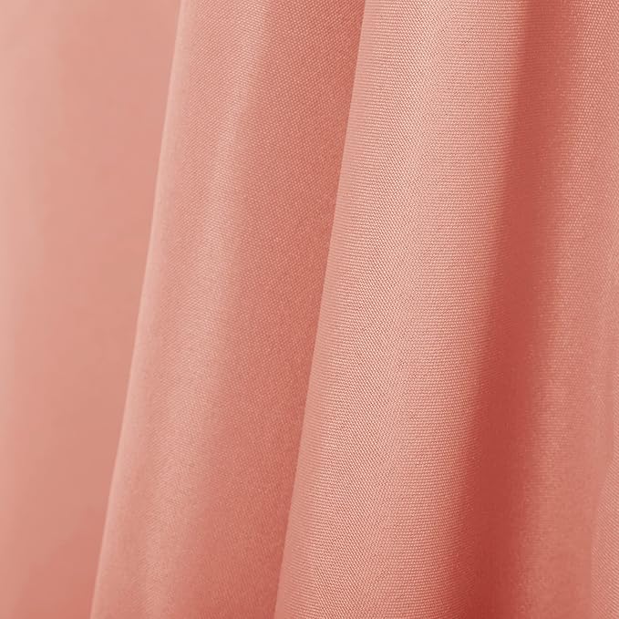 Ascoza 2pack 60x102 Inch Dusty Pink Rectangular Tablecloth 6 Feet Table Cloth in Polyester Fabric for Wedding/Banquet/Restaurant/Parties