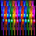Lewtemi 60 Pack Fiber Optic Wand Glow Wand LED Light Up Wand Bulk with 3 Flashing Models Flashing Sticks with Included Batteries for Birthday Party Favor Wedding Halloween Christmas (Bright Colors)