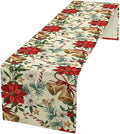 Christmas Table Runner, Seasonal Winter Xmas Holiday Kitchen Dining Table Decoration for Home Party Decor 13x36 Inch