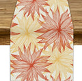Autumn Chrysanthemum Table Runner, Vintage Modern Geometric Floral Boho Table Runner for Kitchen Dining Bedroom Living Room Table Decor for Indoor Outdoor Home Party, 13x60 Inch