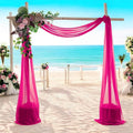 MDS Halloween Chiffon Draping Fabric - 1 Panel, 30" Wide x 40ft Long - Sheer Spooky Arbor & Canopy Drapery for Haunted House Backdrops, Party Ceilings, DIY Costumes & Themed Events - Hot Pink