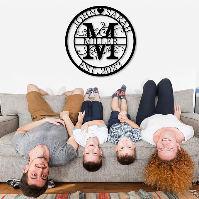 Custom Metal Sign - Personalized Name Sign - Family Sign - Outdoor Metal Wall Art Home Decor - Personalized Gift for Couple - Anniversary Wedding Gift