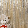 JYFLZQ Champagne Sequin Backdrop Curtains 6ft x 8ft 1 Panel Glitter Photo Booth Backdrops Sparkly Photography Background Drapes for Parties Wedding Bridal Showers