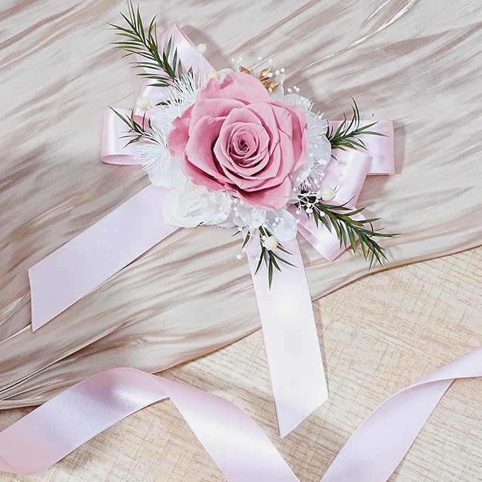 LaRibbons Light Pink Satin Ribbon 1 Inch 25 Yards Luxury Double Faced Pink Silk Ribbon for Gift Wrapping Flower Bouquet Crafts Wedding Party Babyshower Decoration