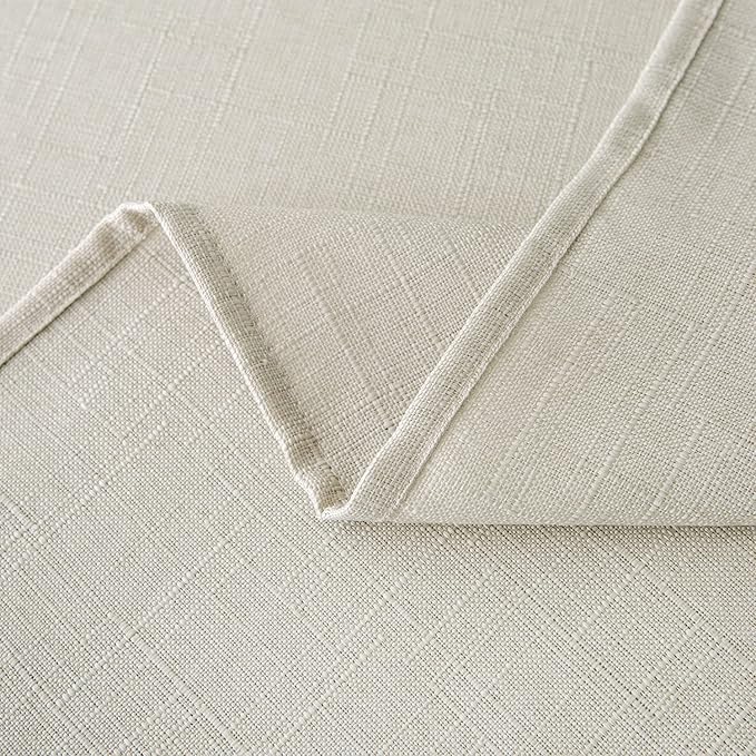 NLMUVW Ivory Tablecloth for Rectangle Tables 84 Inch, Linen Table Cloth Rustic Water Resistant Farmhouse Table Cover for Kitchen Dining Coffee, 54 x 84 Inch