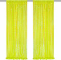 Sparkle Sequin Backdrop Curtains Panels - Yellow Sequin Photo Backdrop 2 Panels 2FTx8FT Wedding Birthday Party Background Drapes