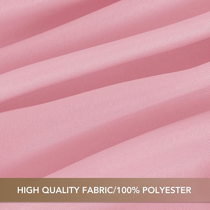 sancua Small Square Tablecloths 36x36 Inch - Pink Table Cloth for Square or Round Tables, Washable Polyester Fabric Table Cover for Nightstand End Bedside Tables