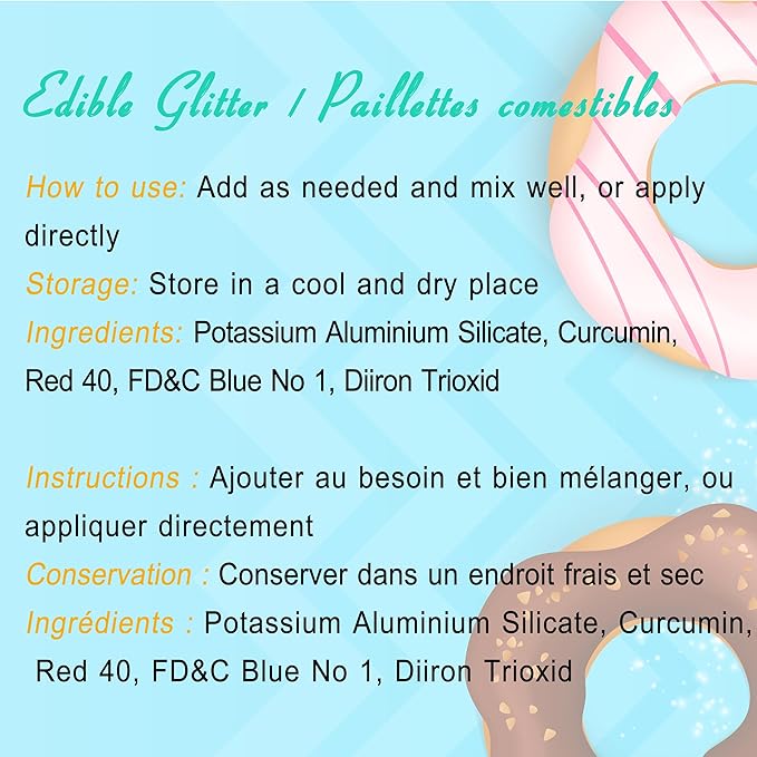 Edible Glitter Paint - 2 fl.oz Food Grade Metallic Glitter Cake Paint for Cake Decorating, Baking, Cupcakes - Shimmer Art Decorative Liquid Edible Paint Food Coloring for Fondant, Donuts (Black)