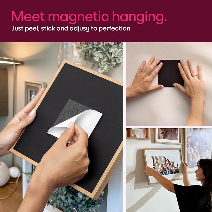 Mixtiles Official - Custom Photo Tiles - Personalized Printed Photos - Magnetic Wall Frames - Adhesive Sticker, No Nails - Various Sizes and Frames - 8x8-9Tile - Black Frame