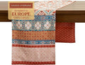 Maison d' Hermine Table Runner 100% Cotton Double Layer Table Runners 72 inches Long for Thanksgiving Christmas Decorations Home Kitchen Dining Party Wedding (Romane, 14.5" x 72")
